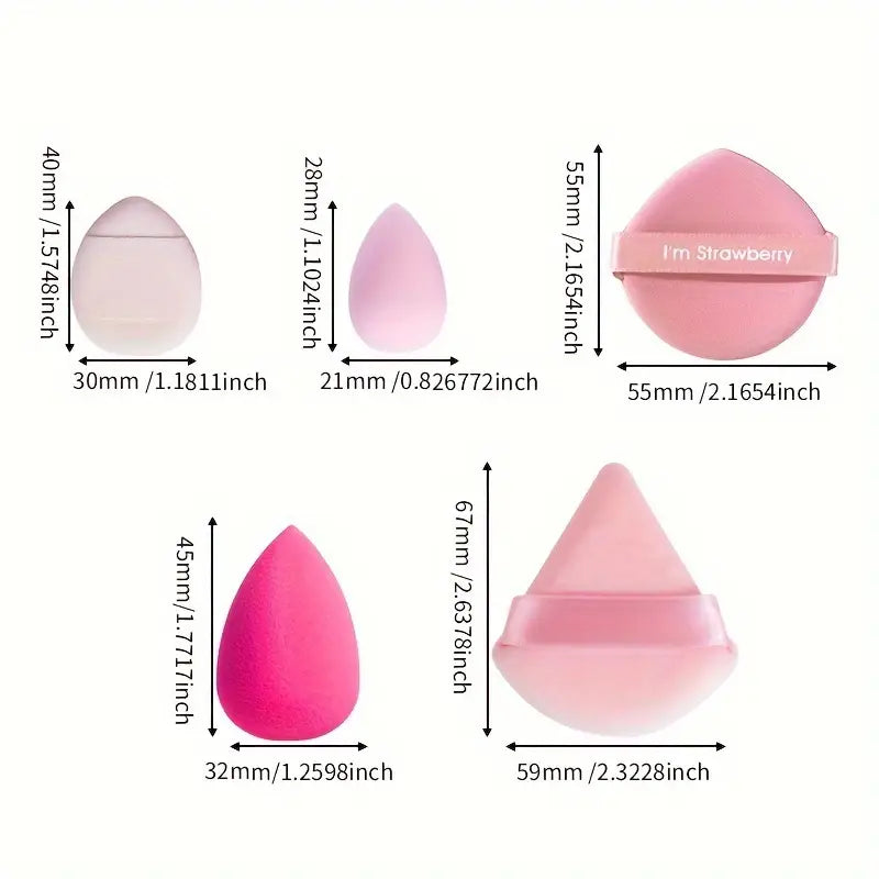 Make Up Sponge set - 5 Pcs - Pink