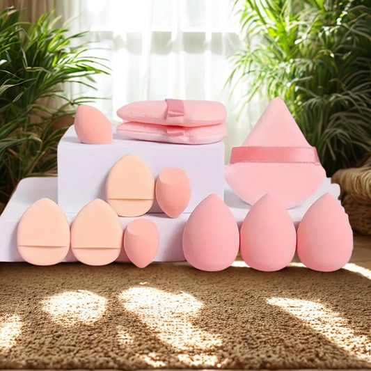 Make Up Sponge set - 12 Pcs - Coral